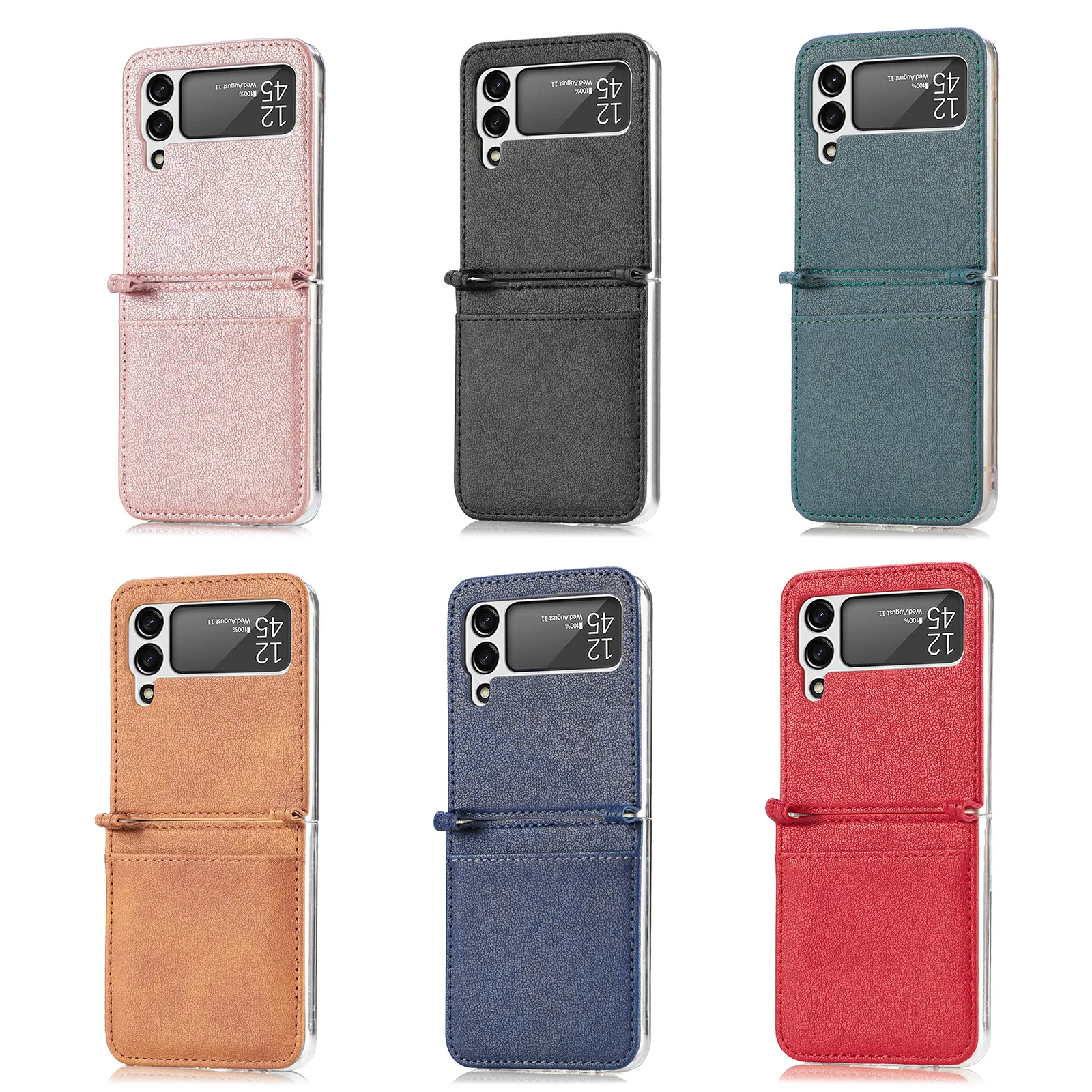 For Samsung Galaxy Z Flip 3 Phone Case Wallet Leather Cover With Card Slot Buy Z Flip 3 Case