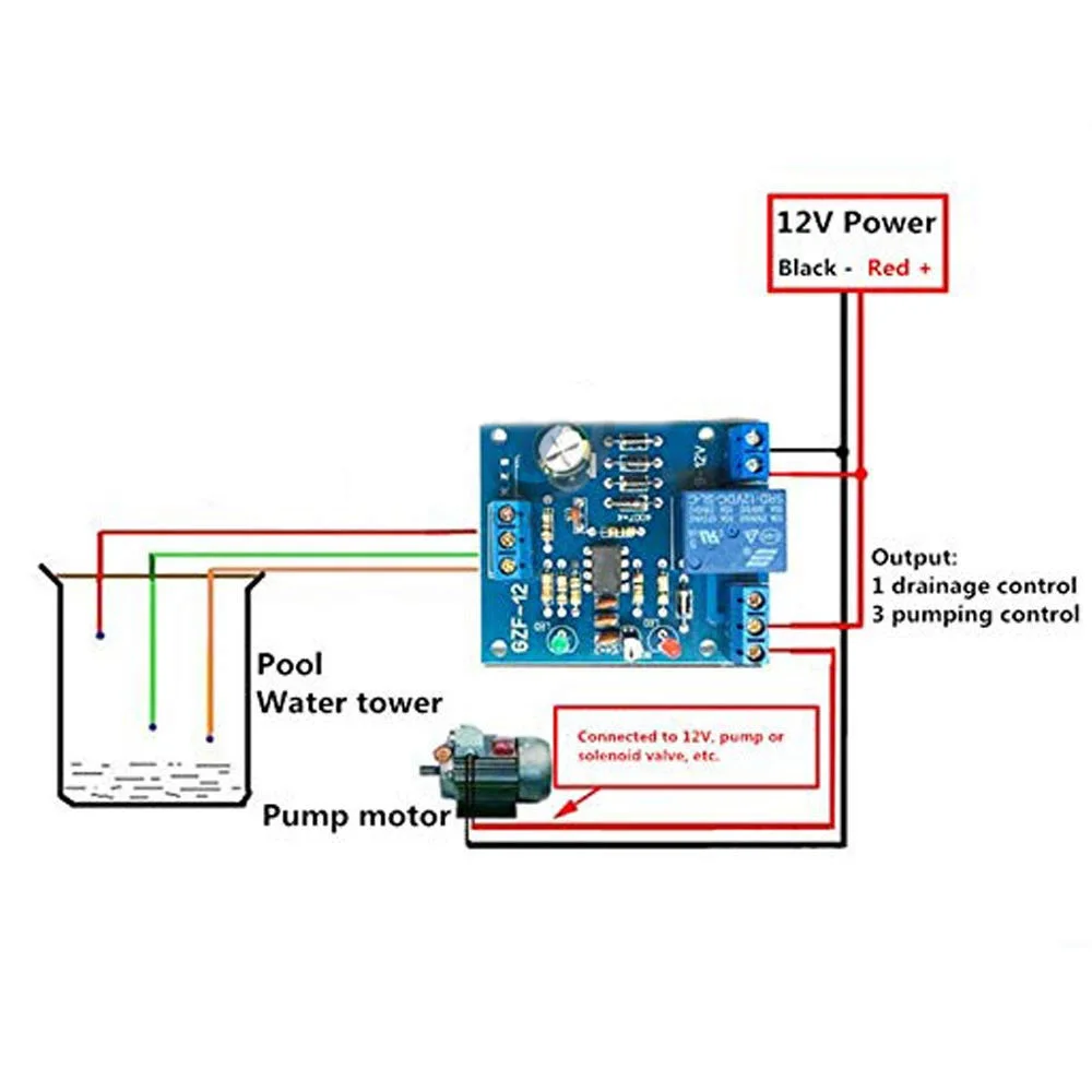 9v-12v Liquid Water Level Controller Sensor Automatic Pumping Drainage ...