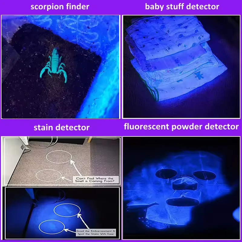 21 LED UV Torch For Hygiene Monitoring - Germ & Virus Detection With Batteries