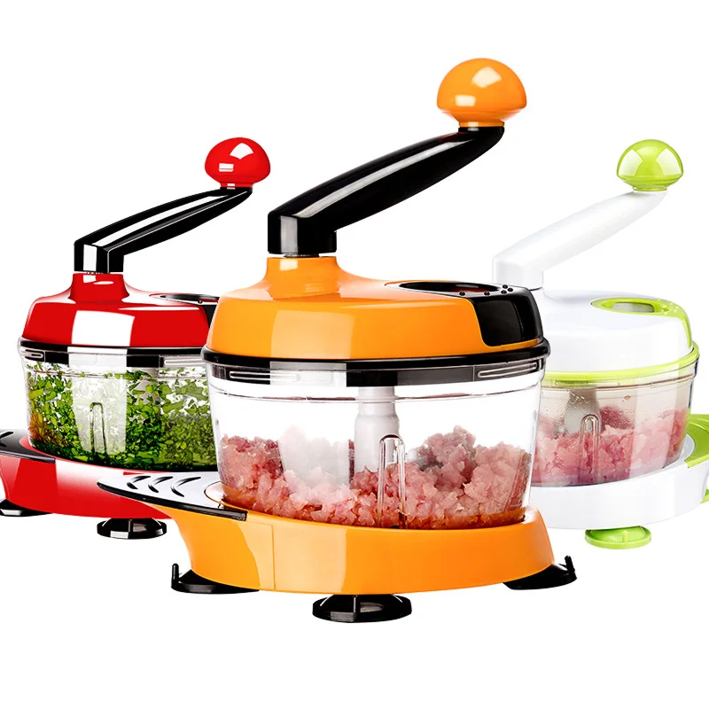 Mixer Food Processor Kitchen Manual Powerful Egg Blender Meat Grinder  Vegetable Chopper Shredder Stainless Steel Blade Cutter