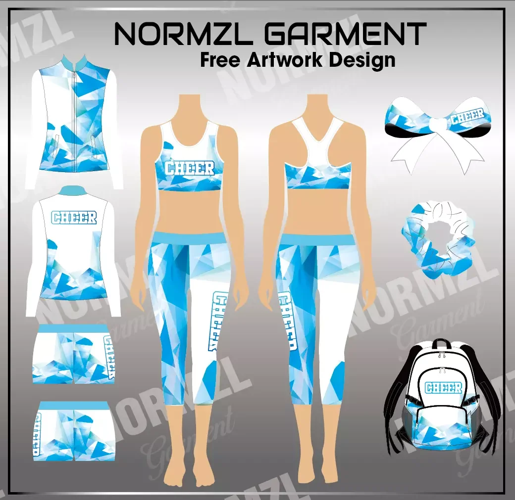 Design Sublimation Spandex Cheer Practice Wear Training Uniforms for Adult Cheerleader