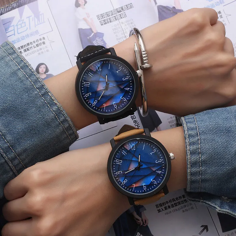 casual couple watches