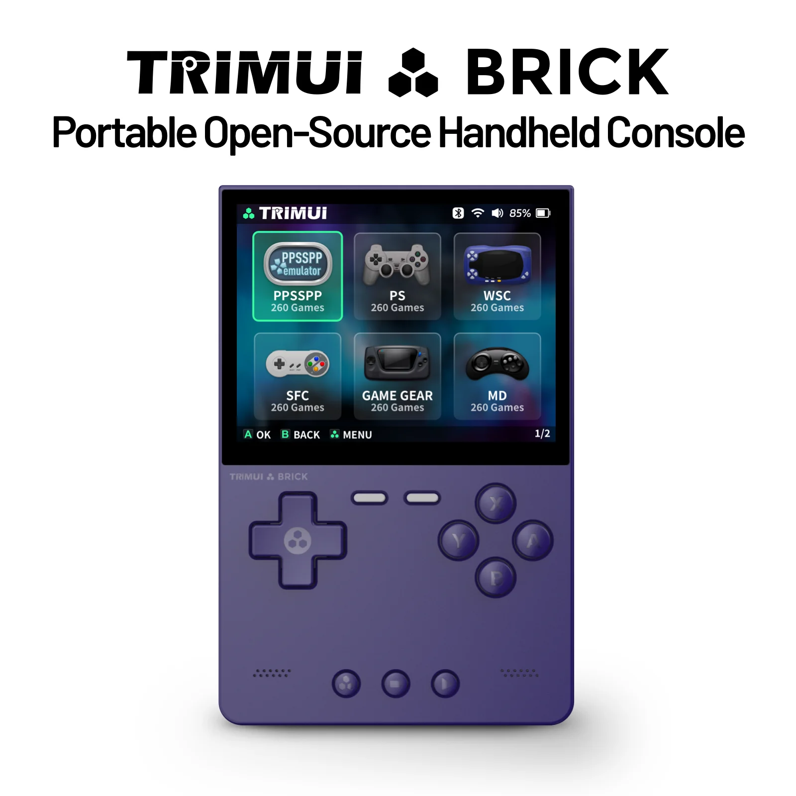 TRIMUI BRICK 新製品 携帯ゲーム機 ポータブルで洗練されたデザイン