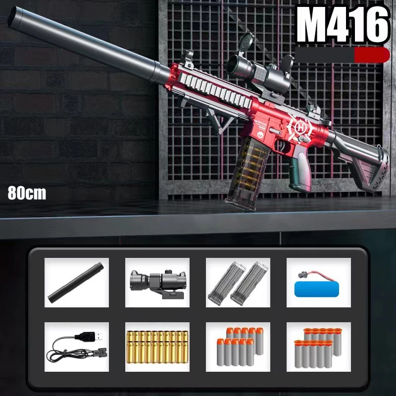 M416 balas de espuma arma de brinquedo elétrico explosão jogo de tiro  realista modelo de armas de brinquedo