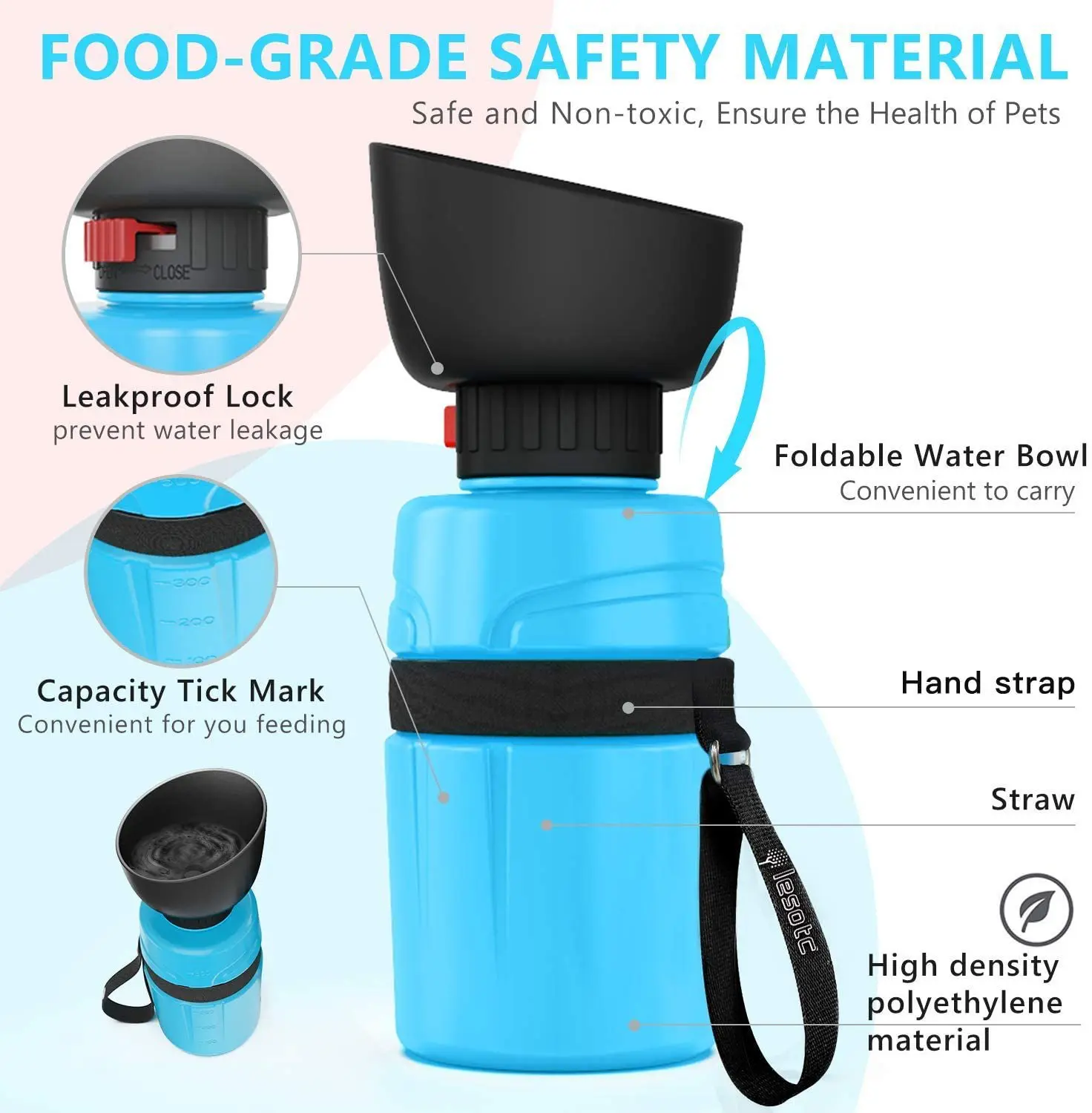 Amazon Water Dispenser 600ml 1000ml 1200ml 1500ml Travel Collapsible ...