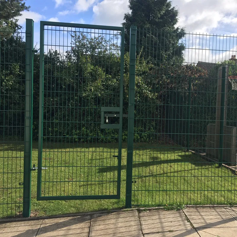 powder coated double horizontal wire fence with gate - buy high