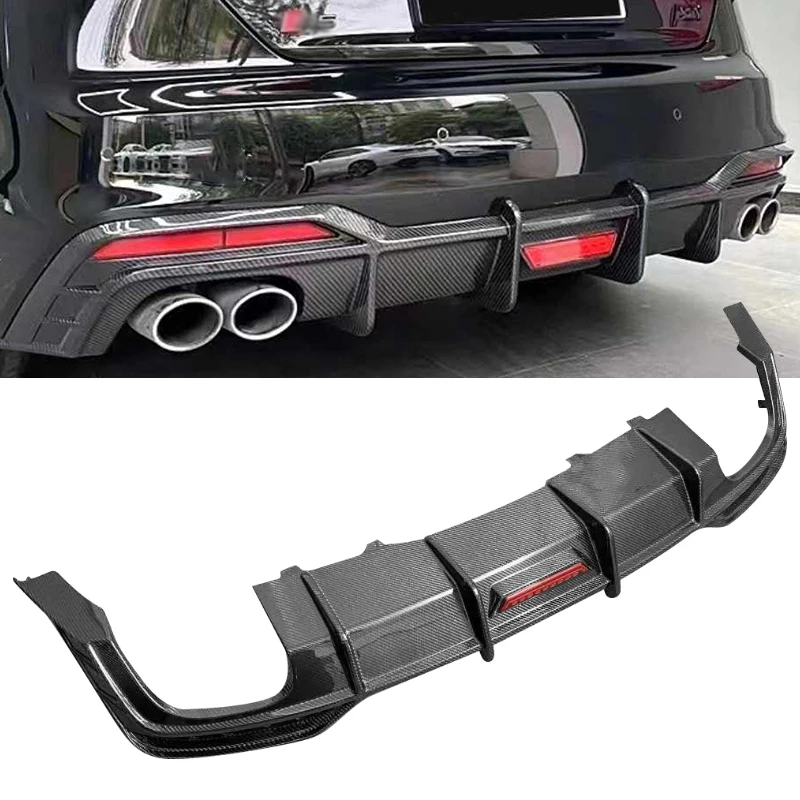 OEM Style Carbon Fiber Diffuser With Led Light For Audi A5 S5 B8 B8.5 B9 B9.5