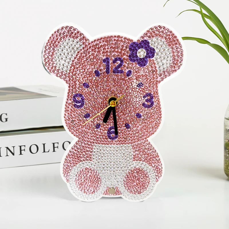 Diy Arts And Crafts Diamond Painting Clock Custom Logo Desk Clock Diamond 5d Diamond Painting