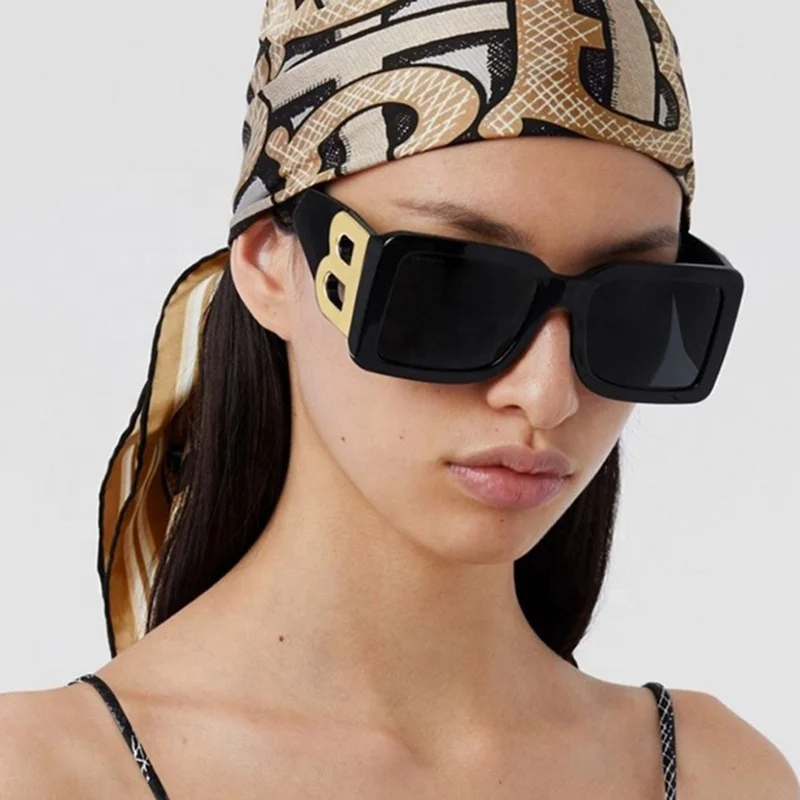 2021 New Fashion Luxury Brand Square Sunglasses For Wmen Vintage