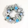 40cm flocking garland + blue accessories