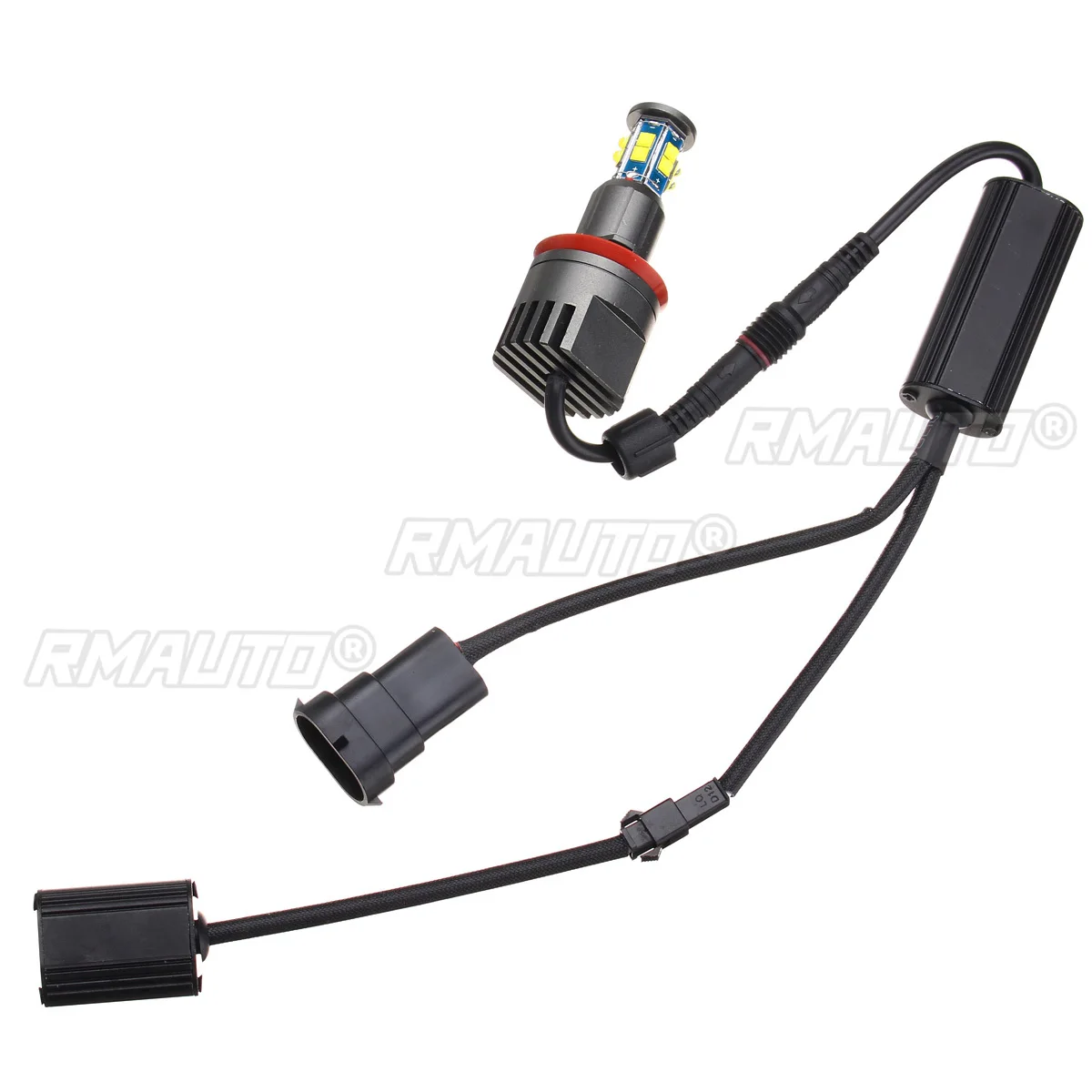 2 Bombillas LED Angel Eyes Para BMW E90 E60 Etc. - H8, CREE, 6000K Blanco Xenón, Sin Error CANBUS