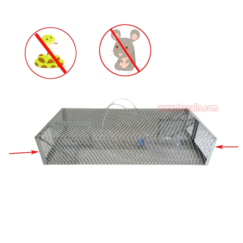 Outdoor Warehouse Metal Live Catch Snake Control Mouse Trap Cage with Two Doors