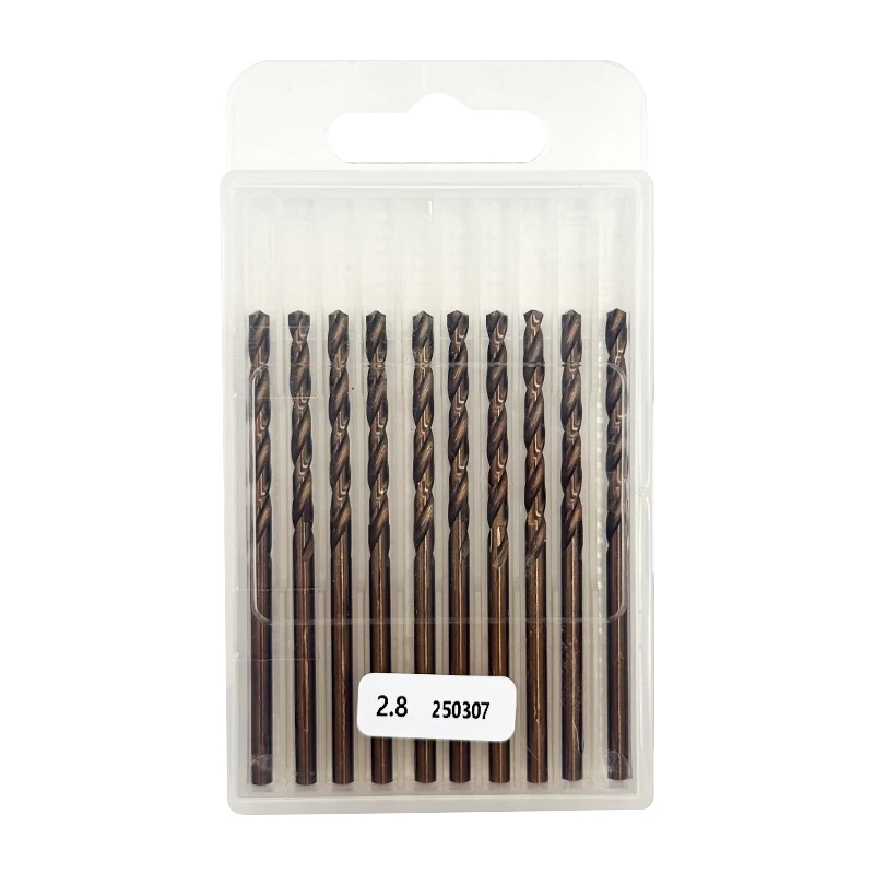 TEBAK Factory Wholesale Titanium Coted 4.2 mm Cobalt 5% Drilling Bits Hss Drill Bit Twisted Drill Bits