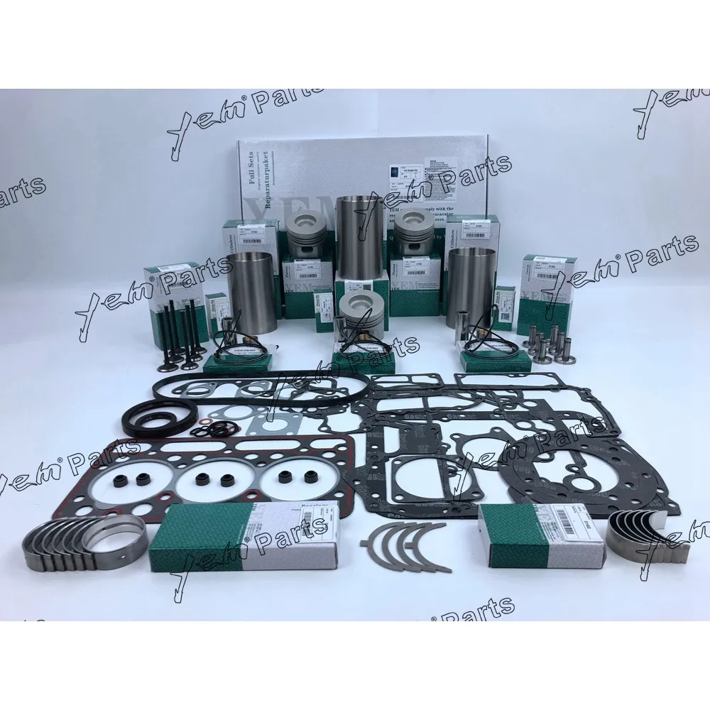 D1402-DI Rebuild Overhaul Kit With Gasket Set Bearing & Valve Train for Kubota