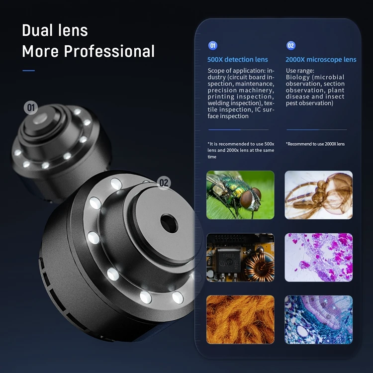 Nskam 315w Wifi  Microscope  Digital Microscope 2000x Digital Microscope for Android and Windows