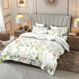 Wholesale King Size Bedding Set Double Brushed Microfiber 3D Custom Printed Plush Duvet Cover Set Polyester