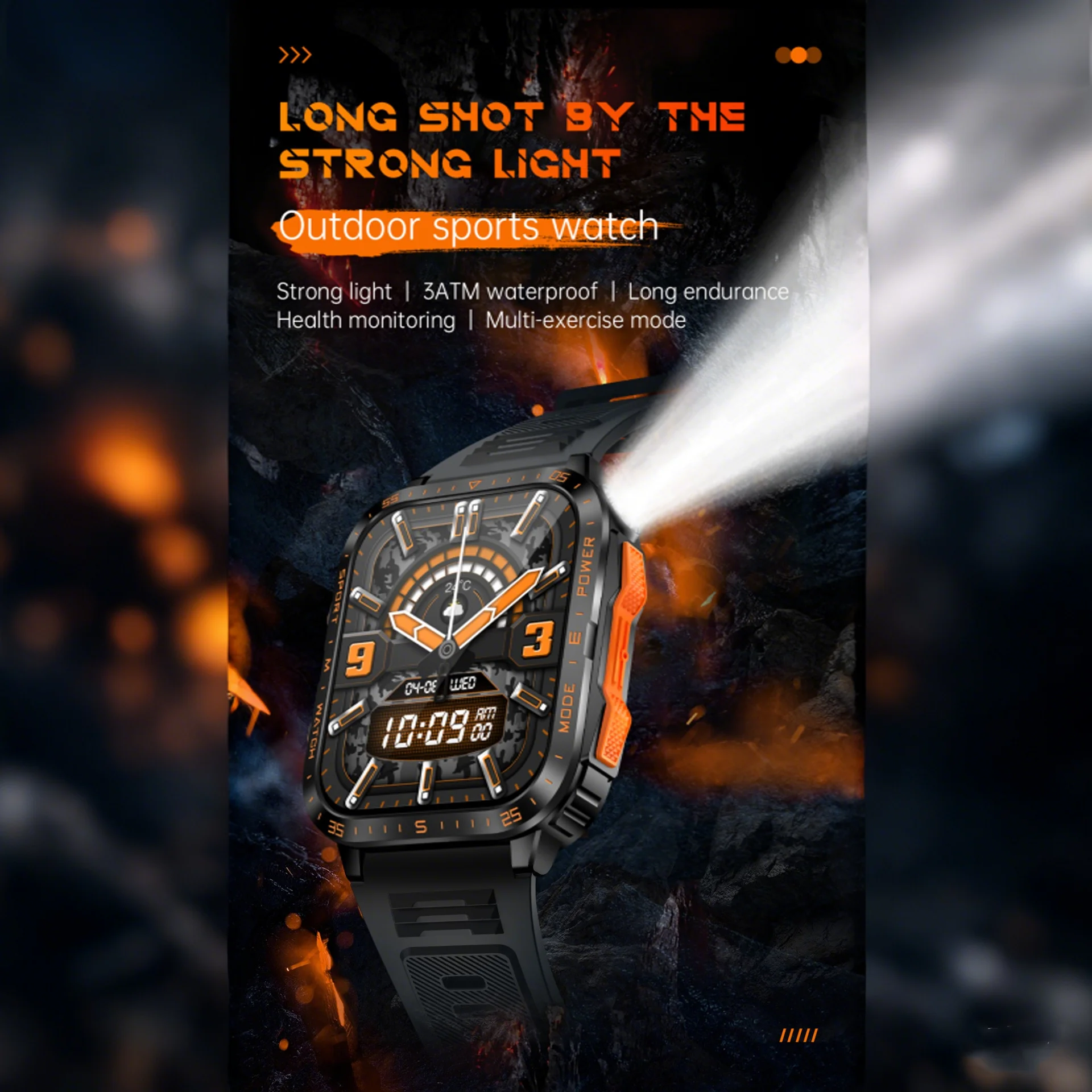 2025 V79 Hot Selling Digital Sport Watch for Men - 3ATM Waterproof