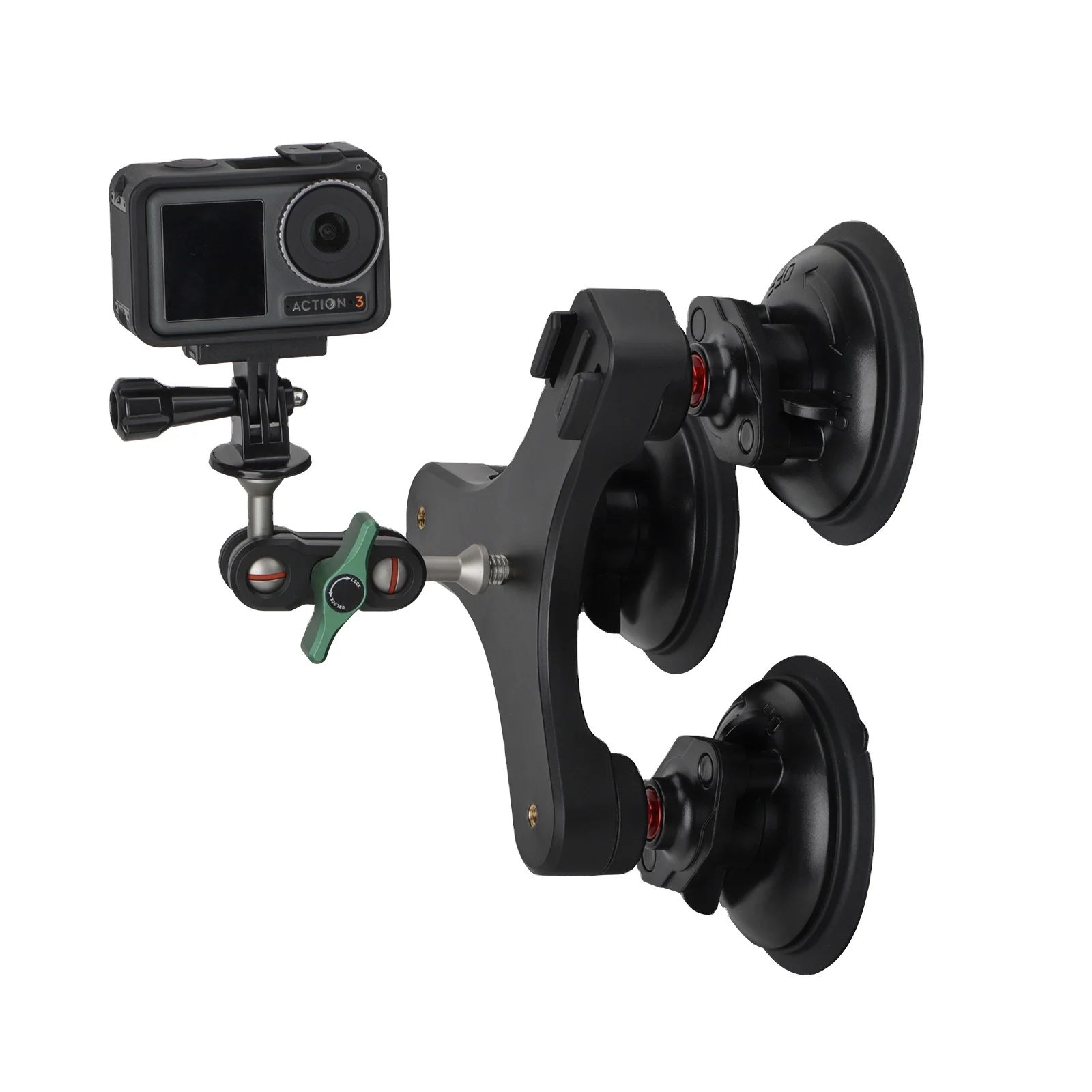 Triple Suction Cup Camera Mount Car Window Holder Accessories for GoPro
