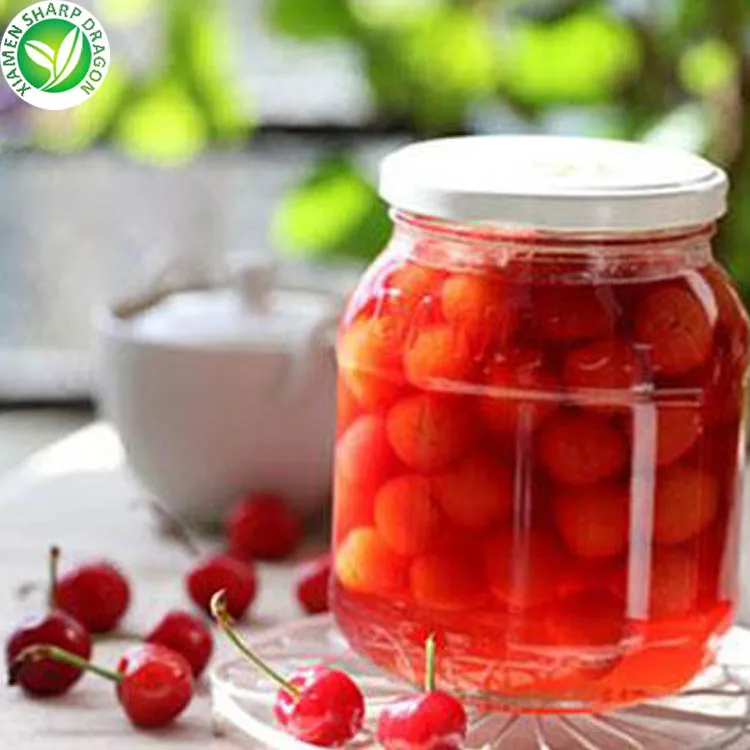 Sharp Dragon Red Cherry Style Canned Thai Fruit 1 Ton Dry Edible Chinese Canned Food 3 Years Shelf Life Preserved With Syrup