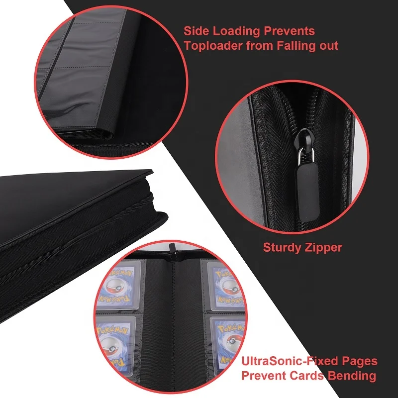 hard sleeve card binder Amazon.com: Toploader Binder,Toploader Hard Cases, 9-Pocket Pages Sleeves  Hold up 288 Cards.Toploader Card Binder with Sleeves for “3×4” rigid，Card  Holder(black) : Toys & Games main image 0