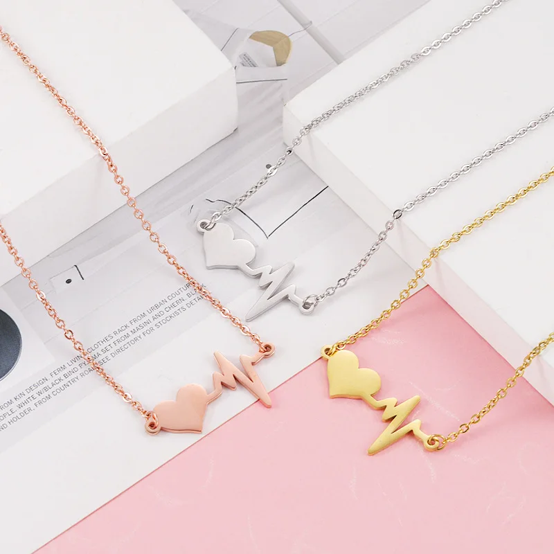 Heart Beat Pendant Necklace