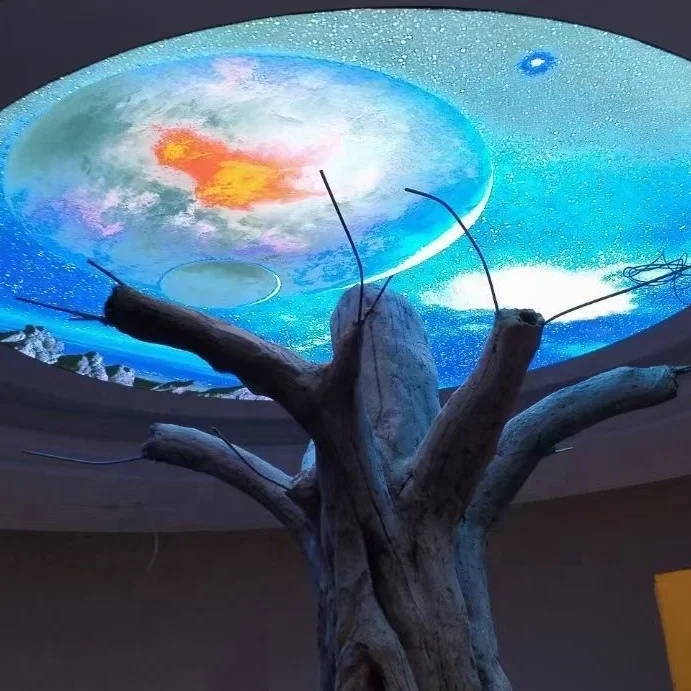ZHIHAI round square flower clouds print ceilings and design for beauty salon
