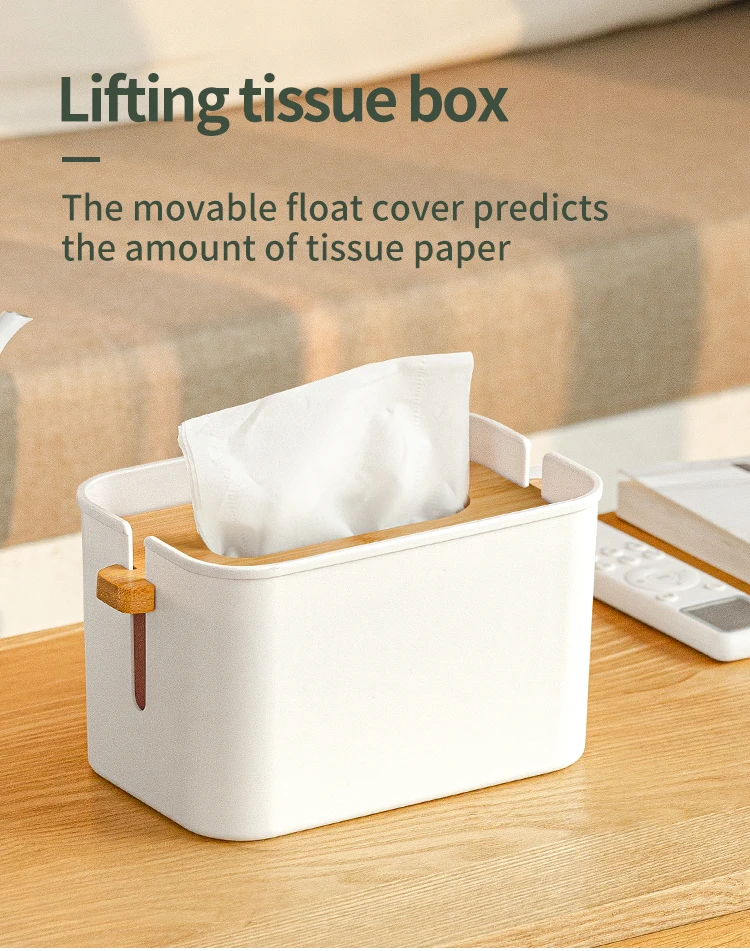 Wholesale Plastic Tissue Paper Box Holder Cover With Bamboo Cover Buy Tissues Box,Tissue Box