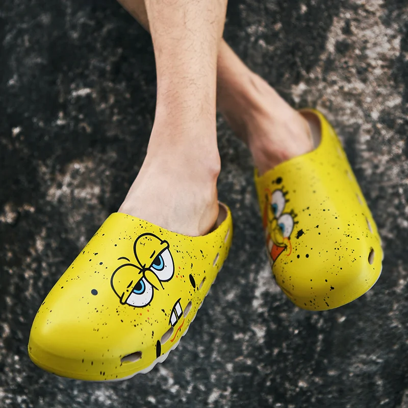 Lightweight Waterproof EVA Clogs for Men  Quick Drying House Slippers,  Casual Slip-On Style, Anti-Slip, Breathable Comfort