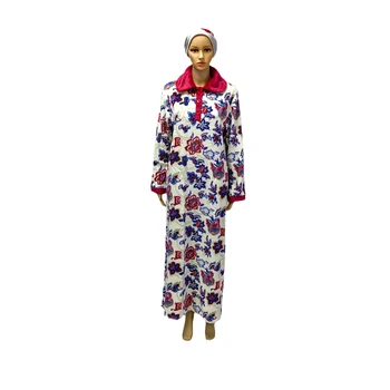 warm women long nightgowns plus size and printed floral sleepwear ultra long bathrobes with buttons