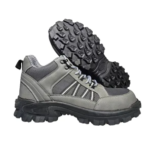 Low Cut Embossed Cow Leather Work Footwear Anti smash Puncture-proof Security Shoes Breathable Sport Style Anti slip Safety Shoe