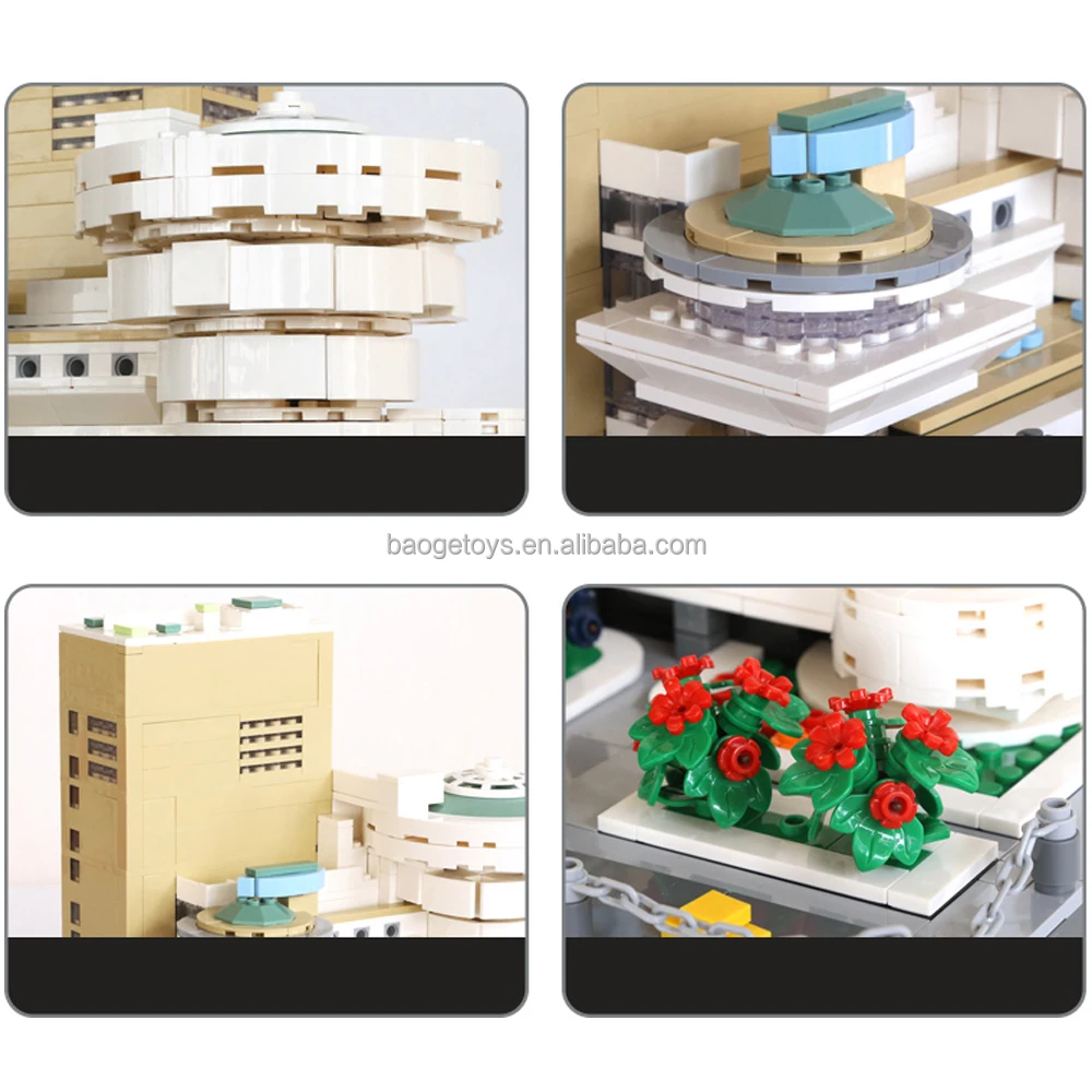 Construction Games Master of Architecture Building Blocks Toy 3d Architectural Model Architecture Guggenheim Museum Sets Toys