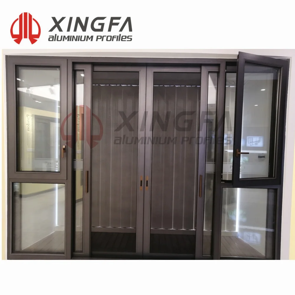 Xingfa 158 Modern Design Aluminium Doors and Windows with Sliding and Casement Function for Hotels