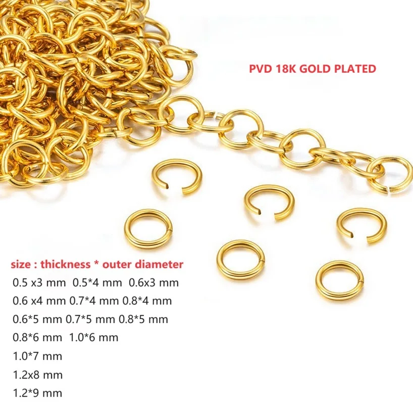 Uxcell 25Pack Open Jump Rings, 25mm/0.98" OD Brass Jump Ring Connectors 2mm Thick O Rings For Jewelry Making Keychain - Foto 3