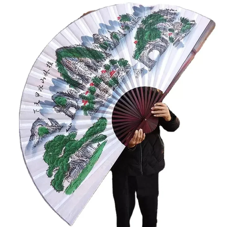 FAREA Giant Large Size Wall Fan 90cm Bamboo Hand Fan for Decoration Display Fan