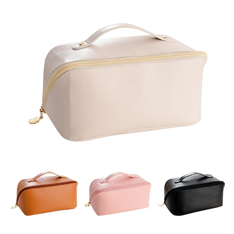 Customizable Pu Leather Pillow Bag Cosmetics And Toiletries Storage Bag