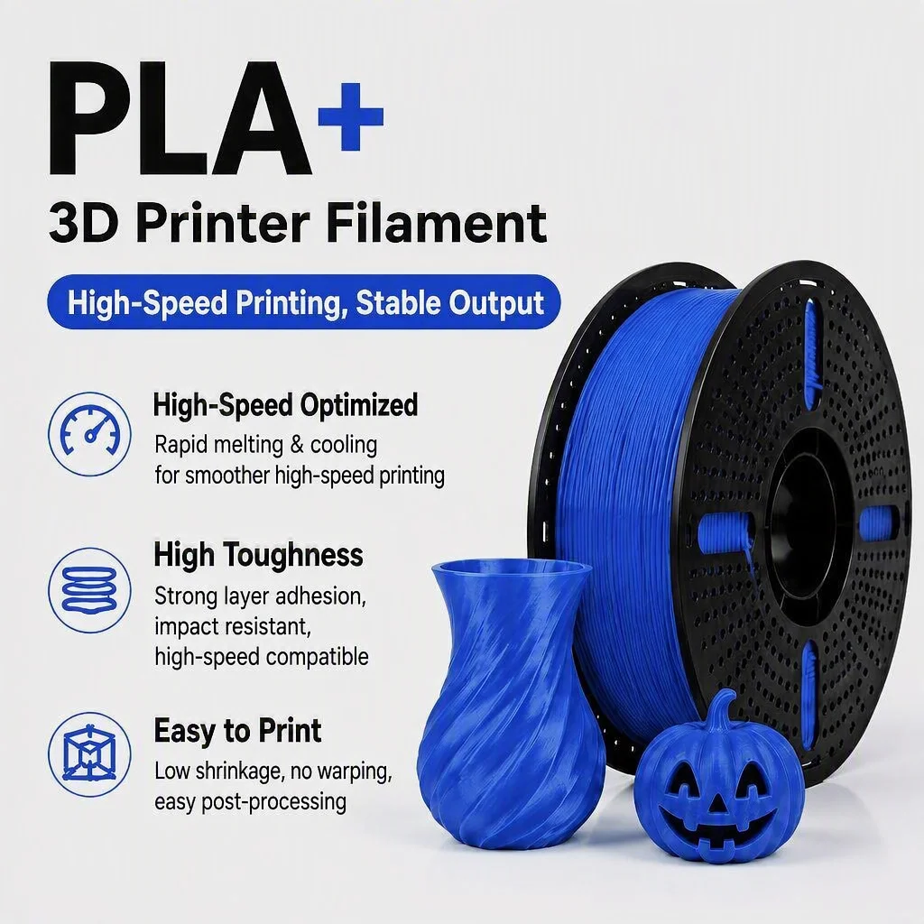 PLA+ Filament 1.75mm 1KG Printing Temperature 190-225℃ High Toughness 3D Printer Consumables FDM Filament, Custom Pantone Color