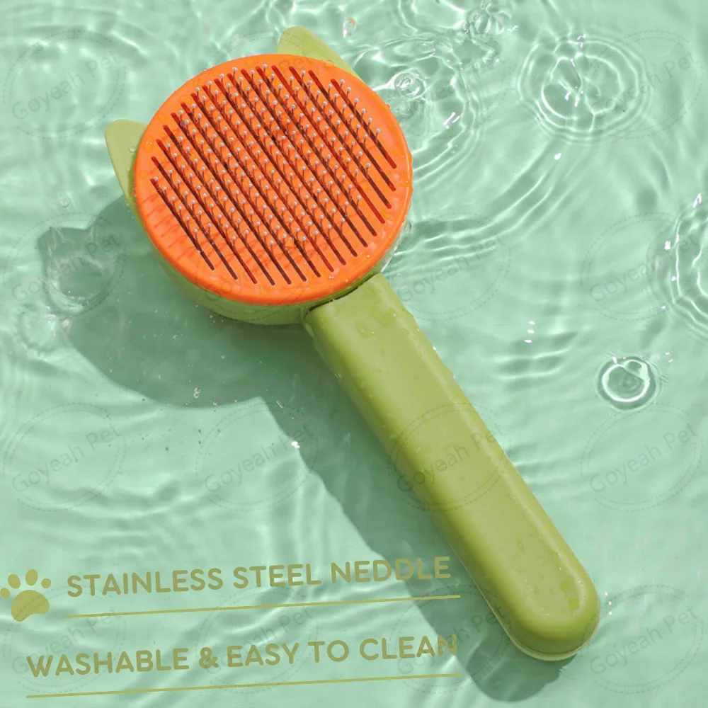 Sunflower Self Cleaning Slicker Cat Brush Cute Design Pet Grooming ...