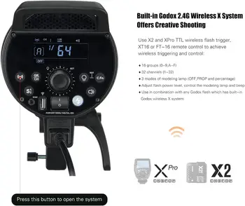 Godox DP400III-V Built-in 2.4G Wireless X System Professional Studio Strobe Flash Light detail image