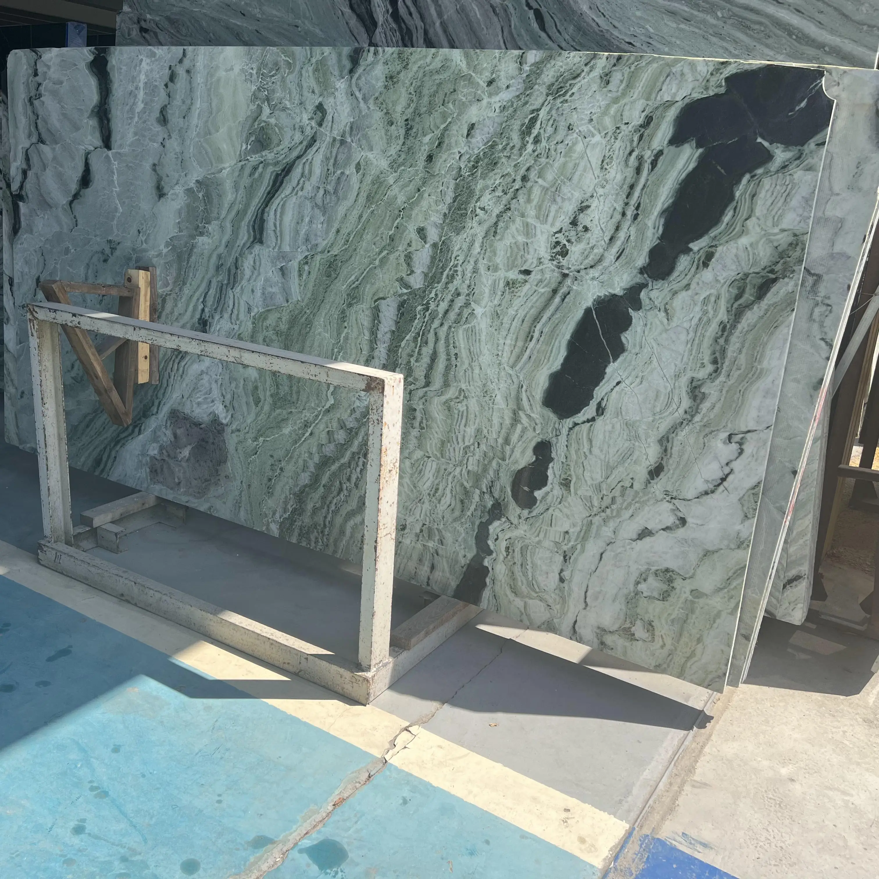 product luxury china green marble slabs for background wall design light green marble slab for countertop-2