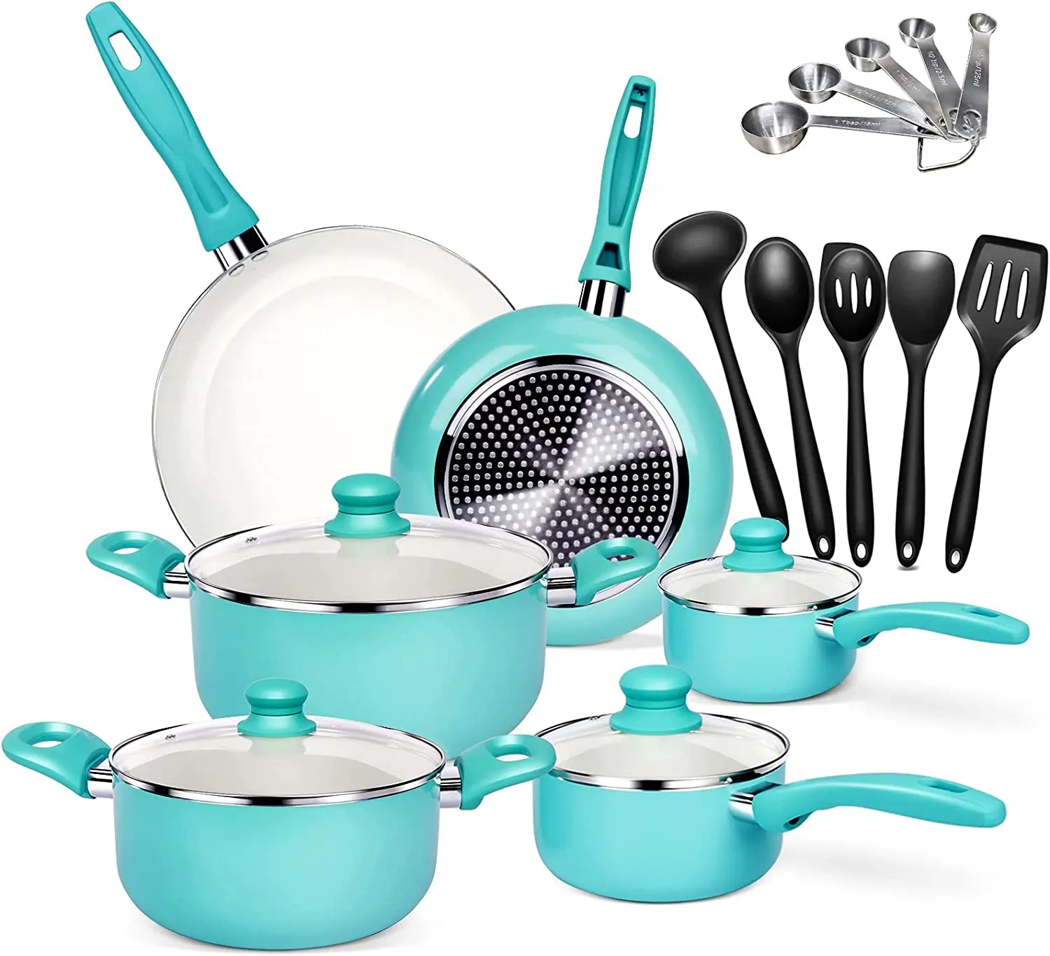 Best Selling Practical High Quality 16 Piece Ceramic Nonstick Cookware
