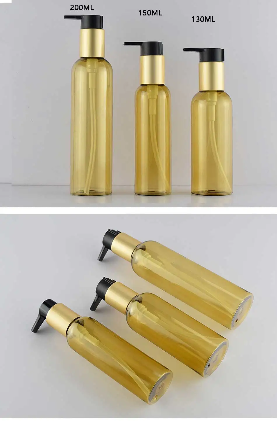 130ml 150ml 200ml 250ml 300ml 350ml 500ml 8 Oz Empty Plastic Pet Gold