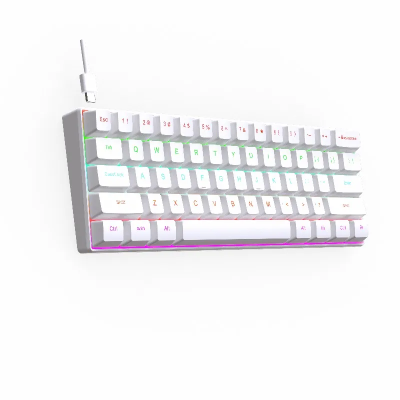 LIBER×GeekField_BuddyMat_MILKAHKI ZIFRIEND BD61S 61KEYS Mechanical Keyboard with RGB Backlight
