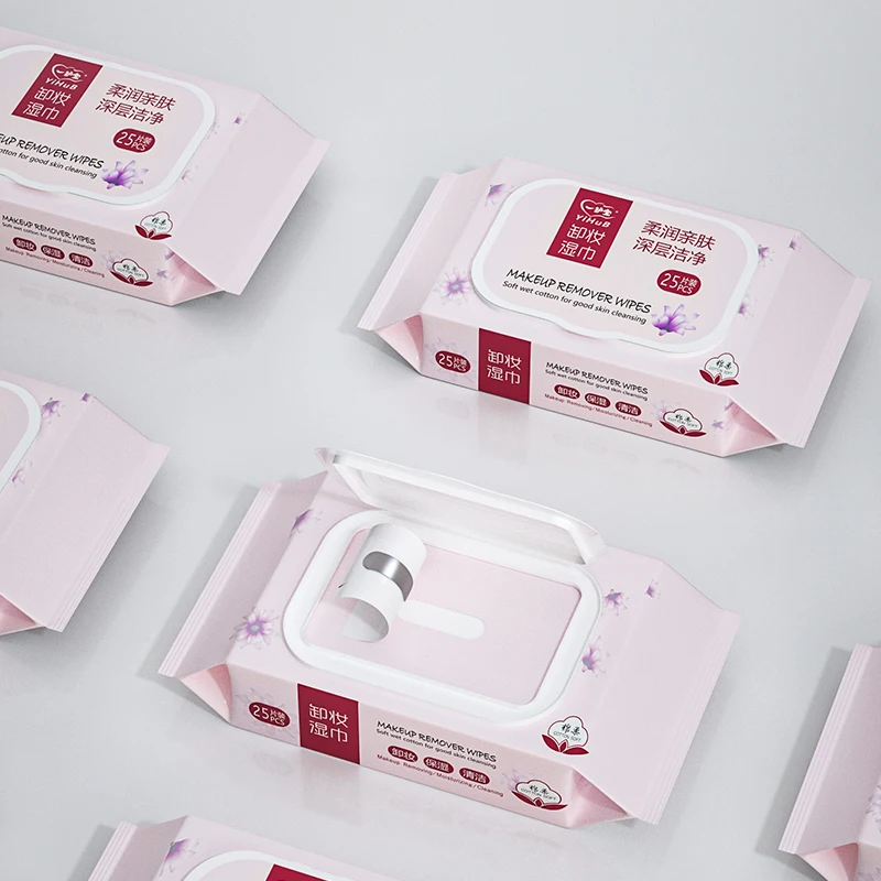 Частная этикетка изготовленным на заказ логосом чувствительной кожи женское лицо набор для чистки влажные салфетки снятия