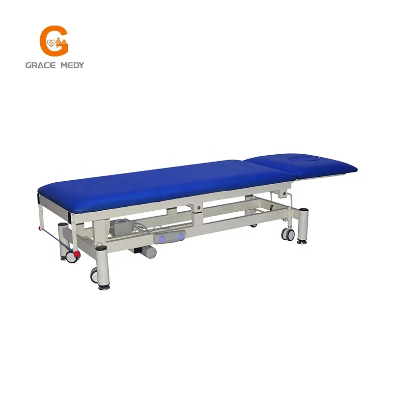 Adjustable Medical Examination Table White Frame Patient Examination Coach