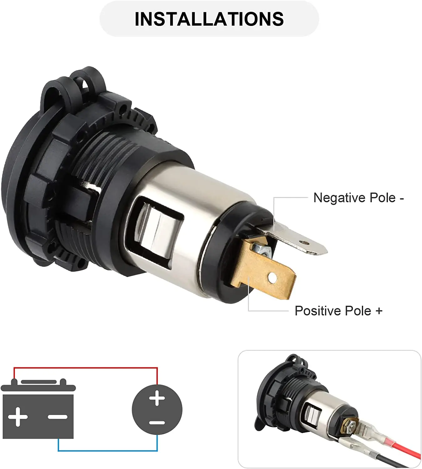 2 to 1 cigarette adapter CURT 2-Way Flat To Cigarette Lighter Power Adapter 58313
