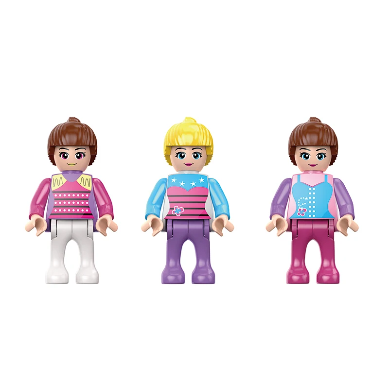 COGO Kids DIY Build Bricks Fashion Girl Yacht Toy Set