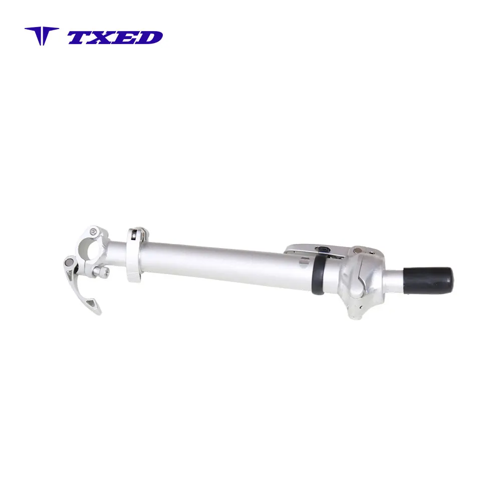 8 Degree Right Bend Threaded Stem Quick Release Round Slot Handlebar With 100mm Safety Line Bicycle Handlebar Stem