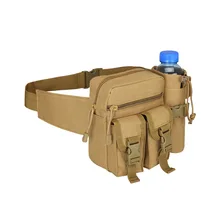 Tactical Outdoor Waist Bag with Zipper Closure for Camping Travel Hunting Features Phone Accessory and Bottle Storage