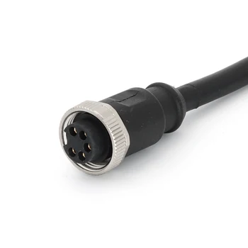 KRONZ Pre-assembled cable 7/8 Connectors 3/4/5 Pin Female Straight PVC Black Unshielded Connectors with Molded Cable