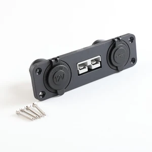Dual 3.1A USB Charger Waterproof 12V Power Socket Power Plug Stainless Steel 4 Fix Screws 3 Port Surface Mount Box